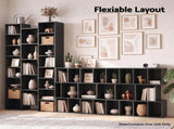Artiss Bookshelf Display Shelves CD DVD Storage Rack Tall Bookcase Black FUR-S-CD-SHELF-BK