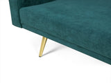 Levede Sofa Bed Convertible Velvet Lounge Recliner Couch Sleeper 3 Seater Green SOFABED1005-GN