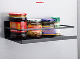 2pcs Magnetic Spice Rack Refrigerator Storage Rack Multi Function Kitchen Storage Shelves Rack Black V1294-YM0512-3118220281911