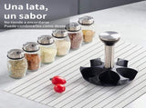 Spice Organizer 360&deg Rotatable With 6 Spice Jars Glass Jars 6 Spice Jars on Rack V1188-MS101-01883-1