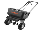 Push Lawn Spreader, 3.6m Spreading Width, Broadcast Spreader with 36.3kg Load Capacity & 10 in V952-TCSBJ80LBS12D3MUC001V0