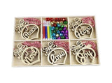 30Pcs Wood Christmas Tree Ornament Snowman Star Letter Hanging Pendant Decor-B V1263-JX-763