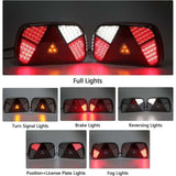 12V 24V Waterproof Trailer Rear Light Kit with Turn Signal Brake Reverse Fog Reflector V1237-ZY-715-368