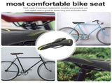 Bike Saddle Cushion for Mountain and Folding Bikes, PU Yellow V1366-AZ2-W-19642