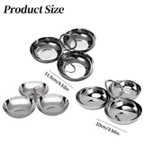 304 Stainless Steel 3 in 1 Snack Bowl with Handle, 3 Compartment Snack Plate Portable Fruit Bowl, V1366-AZ2-W-20796