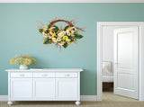 Artificial Wild Chrysanthemum Half Wreath Easter Decorative Wreaths for Home Front Door Decoration V1294-YM0714-211222XU04-2