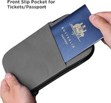 Travel Wallet - RFID Passport Holder, Self Locking Zipper Wear & Tear-Resistant Material, 3 Passport V1164-325753