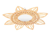 Rattan Innovative Art Decoration Makeup Mirror Retro Dressing Bathroom Wall Hanging MirrorFlower V1294-YM0715-3115210268612