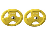 Everfit Weight Plates Olympic 20kgx2 Dumbbell Barbell Plate Weight Lifting Home Gym Yellow FIT-K-DB-PL-SET-40KG