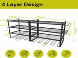 Large Power Tool Organizer 4 Layers Garage Tool Storage Workshop Tool Shelf Drill Pliers Hammer V324-TOOSTO-80CM