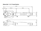AL-KO 3.5T Off-Road Ball Coupling for Trailers Caravans Electric Brake 619350