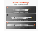 1 Pair 18-60 in Soft-Close Drawer Slides Ball Bearing Full Extension V952-ZXCTHG500B22LTASUV0