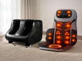 Livemor Full Back Massage Seat Cushion Heating With 360&deg Foot Massagers MASSAGE-288-BARON-BK