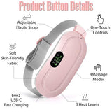 Portable Cordless Heating Massage Belt for Discomfort Relief, Ideal Gift for Her V1107-CS-EGWTPM3