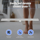 1000mm Bathroom Shower Stainless Steel Grate Drain w/Centre outlet Floor Waste Square Pattern V63-832821