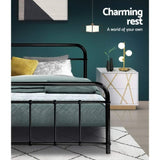 Artiss Bed Frame Metal Frames LEO - Single MBED-C-LEO-S-BK