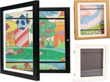 White A4 Children's Art Display Frame, Front-Opening Storage Frame for Up to 150 Drawings V1188-MS-731-120