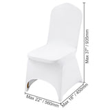 Stretch Spandex Folding Chair Covers, Universal Fitted Arched Front Cover, Removable Washable V952-100PCSGXBSYT00001V0