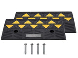 Rubber Curb Ramp 2 Pack, 12.7 cm Rise Height Heavy-Duty 15 tons Load Capacity Threshold Ramps, V952-SJDLYPDGB2190CQUPV0