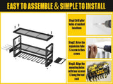 Heavy Duty Power Tool Organizer Wall Mount - 3-Tier Garage Storage Rack with Drill Holder, V888-ELOSUNG18460
