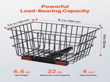 Scooter Rear Basket, Heavy Duty Metal Wire Basket with Handle, Spacious Cargo Basket, Works with V952-CKHXJSSZWNCBHGDPJV0