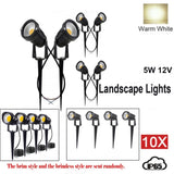 10PCS LED Spotlights Landscape Warm light Lamp Waterproof Outdoor Garden Yard 12V V201-DP240153
