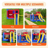 Inflatable Bounce House, Outdoor High Quality Playhouse Trampoline, Jumping Bouncer with Blower, V952-CQCBBHYC910PO49AIV3