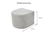 2X Ottoman Stool Linen Fabric Footstool Foot Rest Pouffe Pouf Seat - Cream Grey V274-FT-GQSST03-CR2