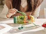 2pcs Salad Jar Set Leakproof Reusable Containers for Meal Prep Wet Dry Separation V1263-JX-307