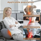 Triple Fusion Back Massager, 3-in-1 Electric Lumbar Support Pillow Heat, Vibration & Air Traction, V1107-110-96745-LTG