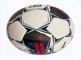 A black, red and blue graffiti football, made of PU, containing a pumpair needlenet bag, a gift V1102-HYZQ00C07