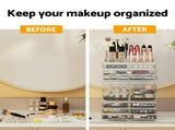 Embellir Makeup Organizer Acrylic Cosmetic Organizer Storage Box Jewellery Holder CASE-STAND-PLS-12DRAWER-TP