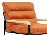 Levede Metal Framed Lounge Chair Velvet in Orange CH1149-BR