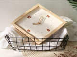 Wall Clock Battery Powered Fashionable Square Minimalist Wooden Clock Silent Modern Clock Decorative V1294-YM0901-3115240110811