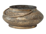 Lustre Pinholes w Handle Pillar Candle holder 21cm V637-19675CDL