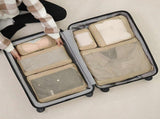 6pcs Compression Packing Cubes Type B Travel Suitcase Organizer Storage Bags V1263-JX-4372