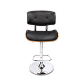 Artiss Bar Stools Gas Lift Leather Black BA-TW-8045-BK