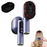 Wireless Electric Hair Comb with Vibration and Oil Mist Spray - Blue V1263-JX-8223-1