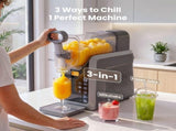 NORDA 2L Slushie Machine Frozen Drink Maker Slushy Ice Cream Maker No Ice Compressor Touchscreen for TD-SLS-01C-2P6-GY