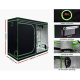 Green Fingers Grow Tent Light Kit 240x120x200CM 2200W LED Full Spectrum GT-D-240X120X200-BOARD-220-DIM