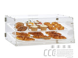 Pastry Display Case, 2-Tier Commercial Countertop Bakery Display Case, Acrylic Display Box with Rear V952-YKLMBZSJYKL2YEFSCV0