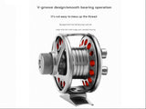 CNC Aluminium Front Strike Fishing Reel - Lightweight 69mm Fly Style Reel with Adjustable Drag and V888-ELOSUNG56789