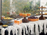 Halloween Resin Pumpkin Bowls On Broom for Serving Snacks Salad Fruit Halloween Party Supplies V1294-YM0717-10351644