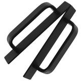 Black Adhesive Cabinet Handles for Home Use Ergonomic Design 8Pcs V1369-AZ3-W-18066