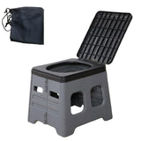 Portable Folding Toilet for Camping and Travel Grey V1308-DSZKI-207