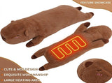 USB-Powered Capybara Plush Heating Pillow Cute Cartoon Animal Design for Warmth and Comfort, V1341-ZY-5VVR8TE3