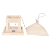 Hanging Bird House Nesting Box Feeding Feeder Box Garden Ornament Outdoor Tree DIY Decoration V1294-YM0718-3111200289011