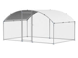 Metal Chicken Coop, 9.8x6.5x6.5ft Large Walk-in Chicken Runs with Cover, Doom Roof Hen House V952-JSJS322MYDDMEUEN5001V0
