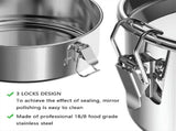 Flan Pan Mold 2.3 Qt , Stainless Steel Flan Mold with Lid - Flan Maker- Flan Maker V1370-AZ4-07980