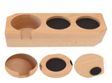 Tamping Station Beech Wood Tamper Mat Stand with Anti Slip Pad for Coffee Bar Accessories L V1294-YM0703-3118230030812